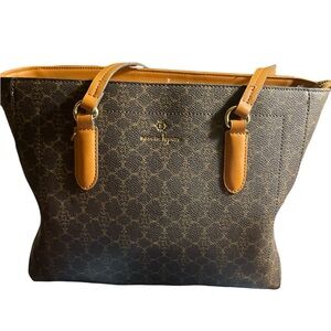Nanette Lepore, Large Brown and Tan Leather Tote Bag/Shoulder Bag